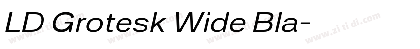 LD Grotesk Wide Bla字体转换